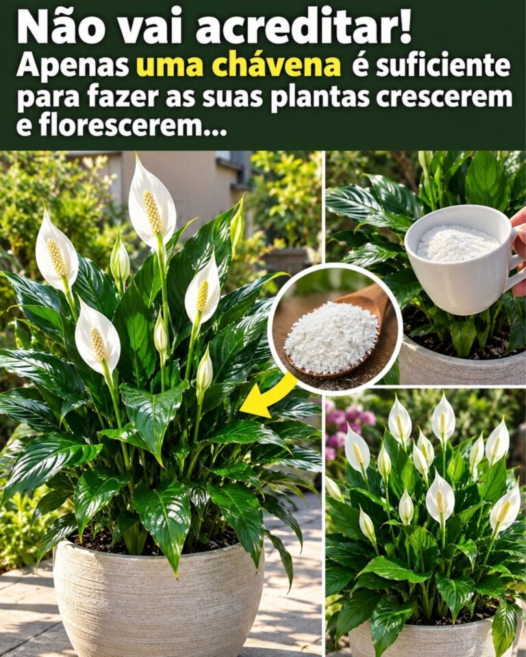 🌸Não vai acreditar! Apenas uma chávena é suficiente para fazer as suas plantas crescerem e florescerem…