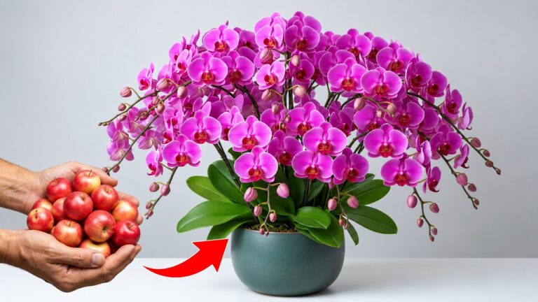 Coloque um pedaço sob sua orquídea! De repente, ela fará crescer 100 hastes.