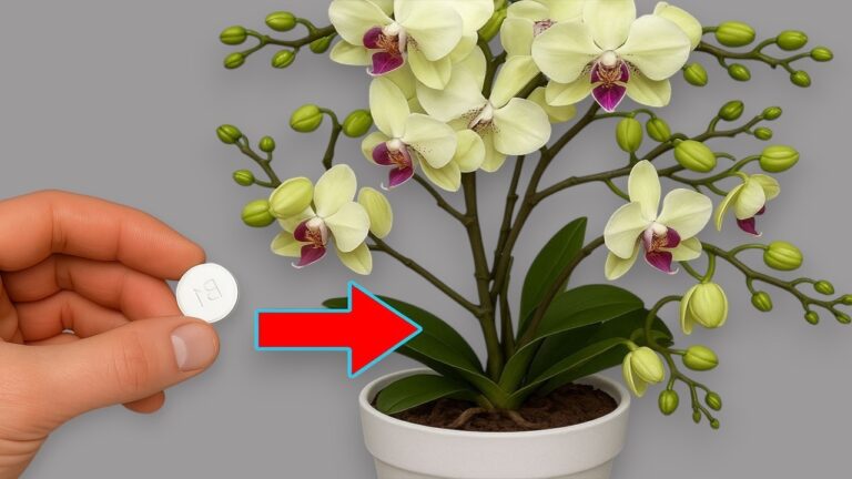 🌸 Coloque debaixo da orquídea! De repente, surgirão 100 raízes e ela florescerá nas 4 estações.